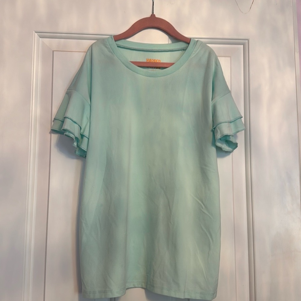 Aqua Kids Ruffled Sleeve Shirt